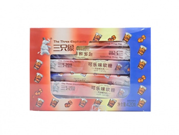 Конфета арт. 440169/440152 Жевательная "Три слона" "Кола" 30 шт. 420 г в кор.*