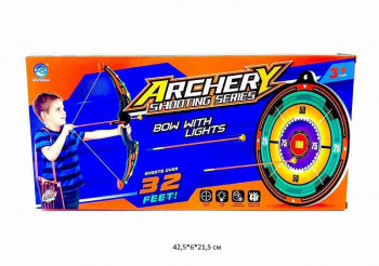 Лук арт. 1666-11A Со стрелами, мишенью в кор._/36 шт./