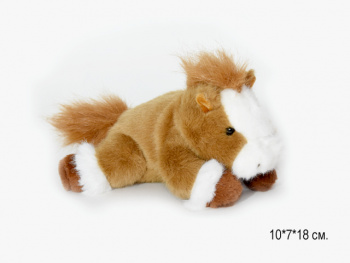 им Лошадь арт. 1131-209 Рыжая с белой мордой ароматизированная 18 см в пак.