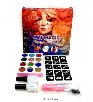 Набор косметики арт. 763-12 С тату, аксессуарами в кор._