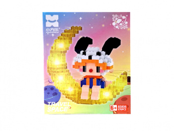 Конструктор арт. 85806-802 Микро Мальчик в шапке собаки на луне 670 дет. в кор.