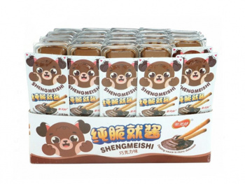 Печенье арт. 861111-30/861012 Палочки с шоколадной пастой 30 шт. в кор.*#