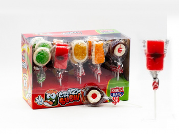 Конфета арт. 420727 Карамель на палочке "Суши" 15 г 30 шт. в открытой кор.*