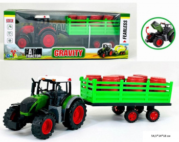 Трактор арт. 666-260A С бочками в прицепе в кор.) Трактор арт. 666-260A С бочками в прицепе в кор.)