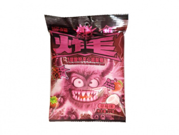 Конфета арт. 112246/112062 Суперкислая "Клубника" с начинкой-шипучкой 22 г 20 шт. в кор.,