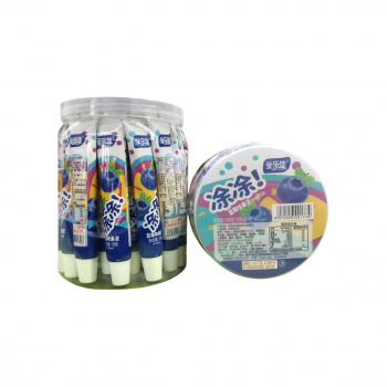 Пюре арт. 001734-1/001758-1 Фруктовое "Черника" 18 г в тюбике 30 шт. в банке