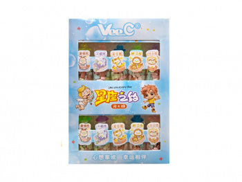 Конфета арт. 763412-3/ Драже "Камешки" Гороскоп в бутылке 5в1 12 шт. в голубой кор. с ангелом*