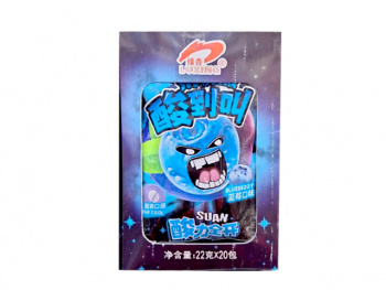 Конфета арт. 101951 Кислая "Черника" 22 г 20 шт. в кор.'*#