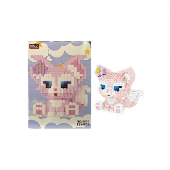 Конструктор арт. 6631-805-802 Микро Лисенок розовый 1254 дет. в кор.