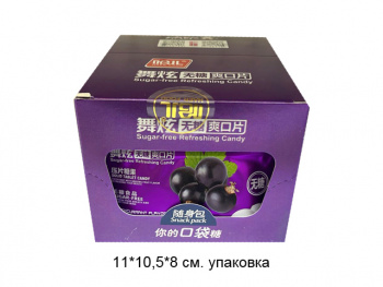 Конфета арт. 570467-6/570498 Карамель без сахара Мятная черная смородина 15 г 10 шт. в кор.',#