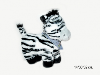 им Лошадь арт. 89038-3-209 Белая в черную полоску 30*32 cм в пак.