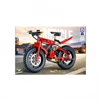 Конструктор арт. 941024-1 Велосипед горный красный 235 дет. в кор._