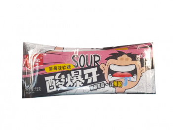 Конфета арт. 900911 Жевательная кислая 15 г в пак. 30 шт. упаковка#