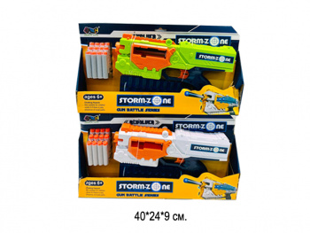 Оружие арт. Z1188B Бластер с мягкими пулями в кор.• Оружие арт. Z1188B Бластер с мягкими пулями в кор.•