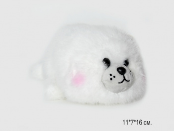 им Тюлень арт. 209104 Малыш белый лежит ароматизированный 16 см в пак.