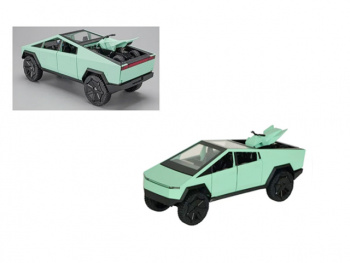 Модель металл. арт. B2424 Тесла Cybertruck пикап с мото цвета микс, свет, звук (6 шт.) шоубокс=