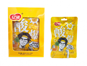 Конфета арт. 221102/ Кислая "Ананас" 25 г 20 шт. в кор.'