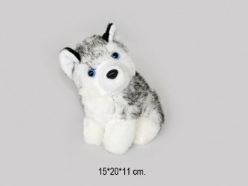 им Собака арт. 0106-1/YE80907-14 Хаски пушистая 20 см в пак.)