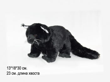 им Кошка арт. 16164-209 Черная рысь усатая стоит 18*30 см в пак. им Кошка арт. 16164-209 Черная рысь усатая стоит 18*30 см в пак.