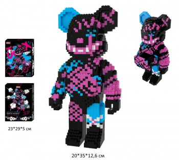 Конструктор арт. 7177-805 Микро Медведь 5001 дет. с секретным ящиком в кор._