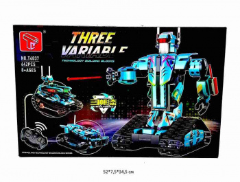 Конструктор арт. T4037 Трансформер-робот 642 дет. на р/у в кор._