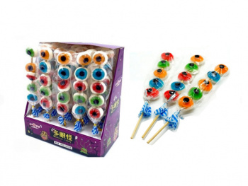 Мармелад арт. 800227-2/350685-1 Монстрик-глазастик фигурки на палочке 20 шт. в фиолетовой кор.'#*