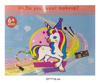 Набор косметики арт. XS25F "Единорог" с шармами для плетения брасетов в кор.~