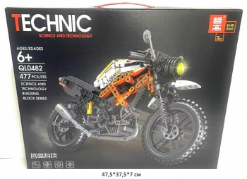 Конструктор арт. QL0482 Мотоцикл 477 дет. в кор.•_/48 шт./
