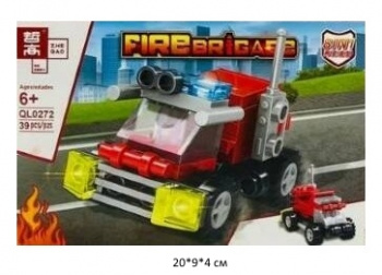 Конструктор арт. QL0272-2 Пожарная бригада 39 дет. в кор.~