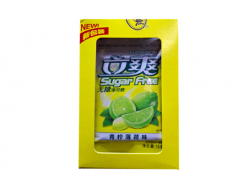 Конфета арт. 220103/220042 Леденец "Морозный лайм" без сахара 15 г 12 шт. в кор.'*