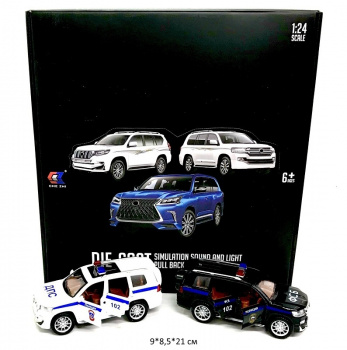 Модель металл. арт. CZ124J Джип ДПС, ФСБ (8 шт.) шоубокс_+•