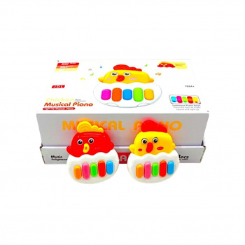 Пианино арт. 8031-1B "Цыпленок" на бат. цвета микс (18 шт.) шоубокс
