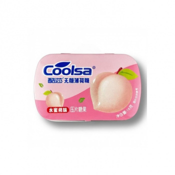 Конфета арт. /863644 Драже мятное без сахара "Персик" 16 г 12 шт. в кор.#