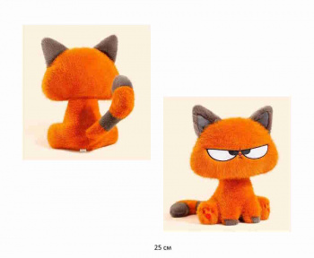 им Кот арт. YE250508-12 Рыжий с серыми ушками сидит 25 см см в пак.)