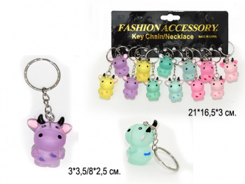 Брелок арт. 003-12 Бычок "Цветной матовый" (12 шт.) в пак.