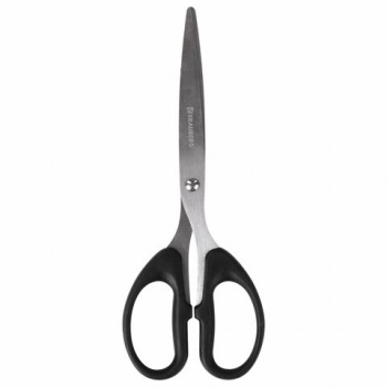 Ножницы арт. СА_230934 BRAUBERG "Classic" 185мм чёрные классической формы, 2-х сторонняя заточка