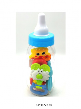 Погремушка арт. 776-A3 Набор "Зверята" в бутылочке в пак._
