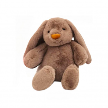 им Зайка арт. 08786-3-209 Вислоухий норковый коричневый с коричневым носом 30*22 см в пак.