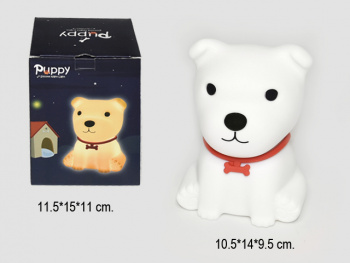 Ночник настольный арт. 148-LJC Собака меняет цвет с USB 1шт. в кор./100шт./