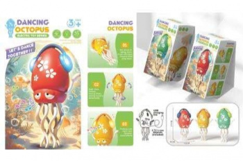 Кальмар арт. 2655-805 В наушниках цвета микс на бат. свет, танец в кор.