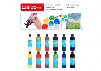 кц_Краска акриловая арт. WB-5073 250 мл в бутылке цвета микс кц_Краска акриловая арт. WB-5073 250 мл в бутылке цвета микс