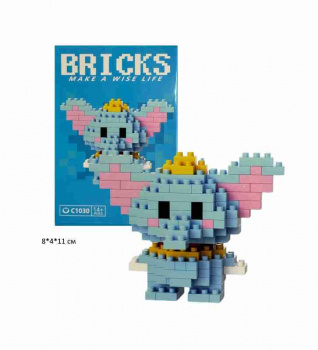 Конструктор арт. C1030 Микро Слоненок 145 дет. в кор.~