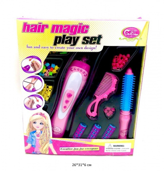 Набор украшений арт. 1203 Машинка, аксессуары для плетения косичек в кор._