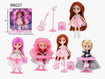 Кукла арт. RR027 Ро-звезда Набор 1шт. с аксессуарами в кор. 20,3*4,5*18